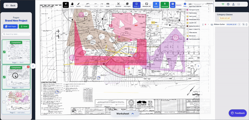 Page re-arrangement demo